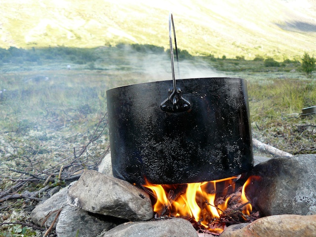 Kochen auf einer Fahrt